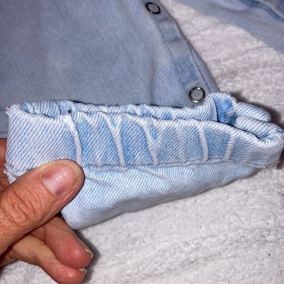 Vintage Levi’s white tab removable strap overalls made in USA 24 months unisex - Picture 8 of 15